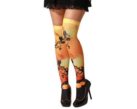 Collants Halloween orange