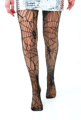 collants nets avec motif de crâne