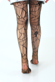 collants nets avec motif de crâne
