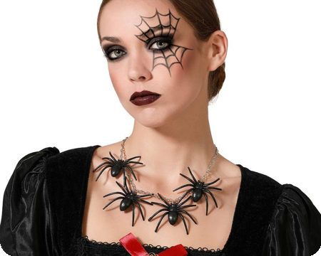 Collier avec des araignées
