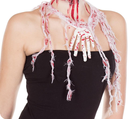 Collier avec Main Ensanglantée