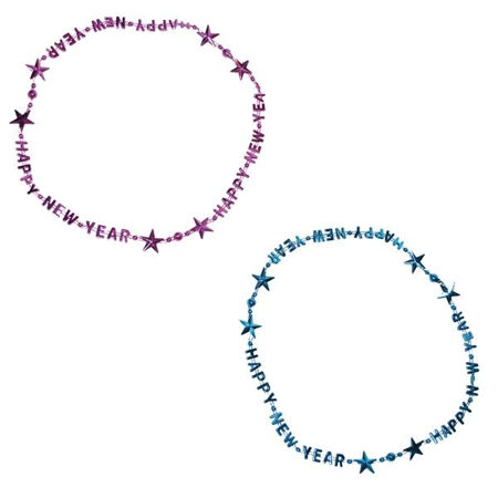 Collier de bonne année violet bleu