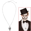 Collier de crâne d'argent