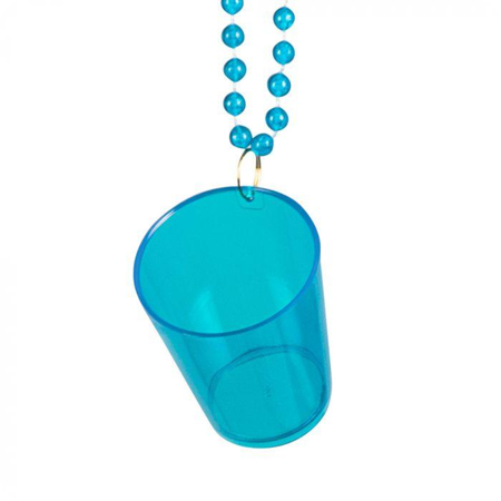 Collier de verres à shot bleu