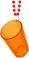 Collier de verres à shot orange