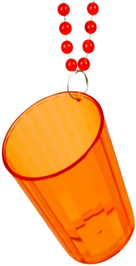 Collier de verres à shot orange