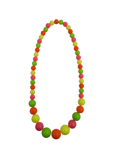 Collier des années 70 et 80 avec des perles fluo.