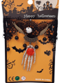 Collier d'Halloween avec main et petite rose