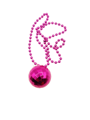 Collier disco boule fuchsia