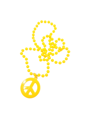 Collier hippie de la paix jaune