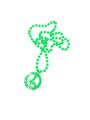 Collier hippie de paix vert