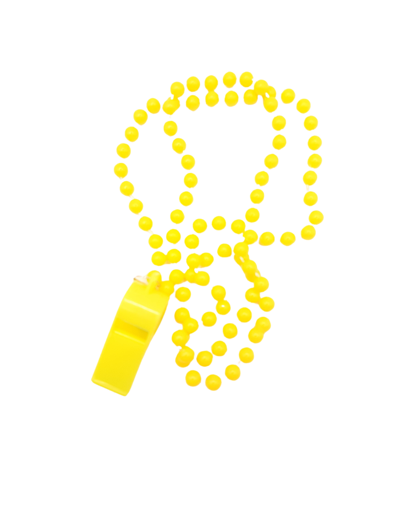 Collier sifflet fluo jaune