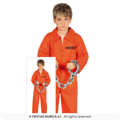 Combinaison de prison orange pour les garçons