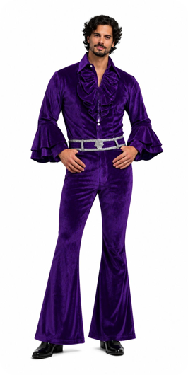 Combinaison disco de luxe violette Nicole