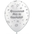 Communion Balloons Pearl White - 30cm