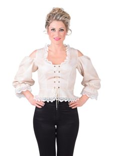corset blouse beige