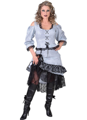 Corset chemisier gris