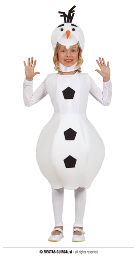 costume de bonhomme de neige pour les enfants
