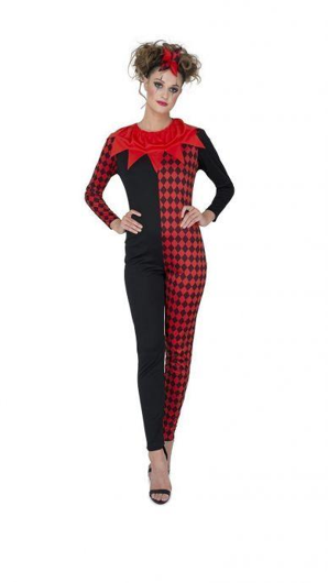 costume de bouffon maléfique pour dames