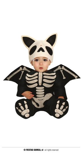 costume de bébé squelette de chauve-souris