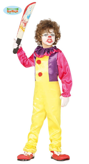 Costume de clown de tueur d'Halloween pour des garçons