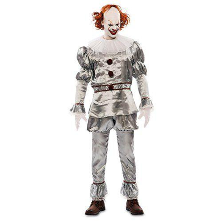 Costume de clown diabolique gris