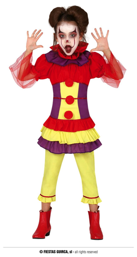 Costume de clown d’horreur tueur pour filles