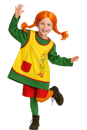 Costume de déguisement de Pippi Longstocking pour enfants