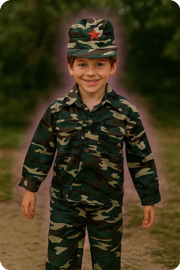 Costume de déguisement militaire pour garçons