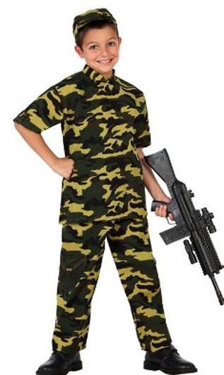 Costume de garçon soldat militaire