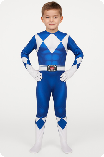 Costume de Power Ranger bleu pour enfants