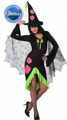Costume de sorcière avec des détails verts