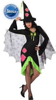 Costume de sorcière avec des détails verts