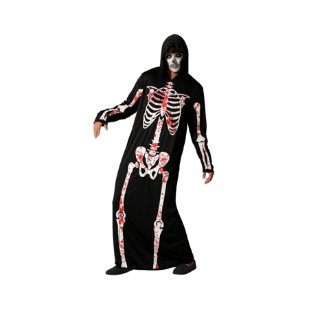 Costume de squelette avec du sang et une capuche