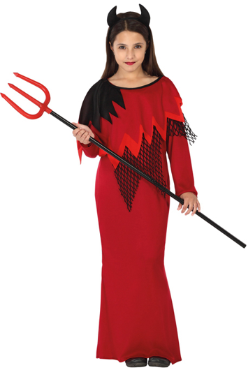 Costume diable noir fille