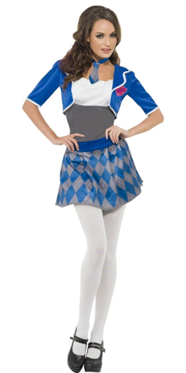 Costume d'écolière/étudiante bleu