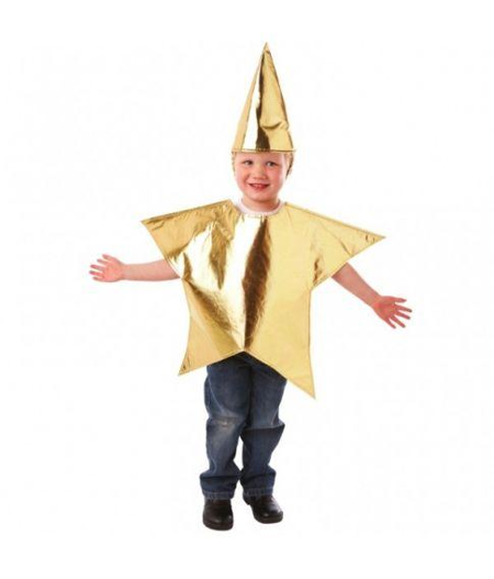 Costume d'étoile enfant doré