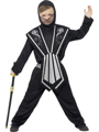 Costume ninja enfant noir-argent