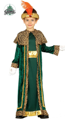 Costume vert de roi pour des enfants