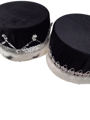 Couronne royale noire argentée de luxe