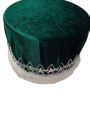 Couronne royale verte avec des ornements en argent luxueux