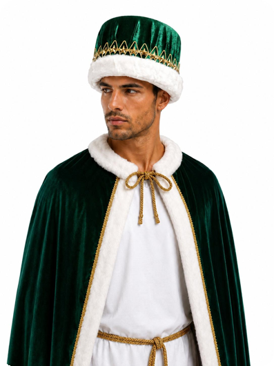 couronne royale verte en or de luxe