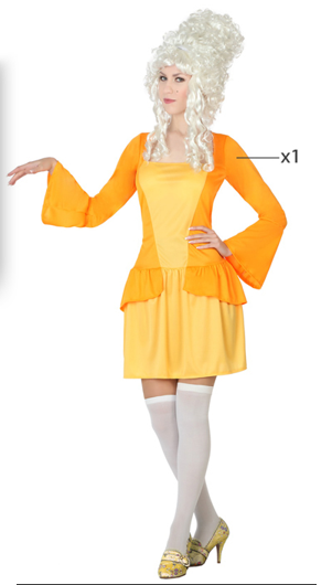 Courtisane robe jaune