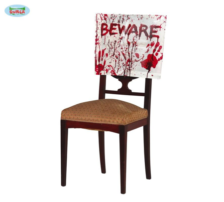 Couverture de chaise d'Halloween avec le sang