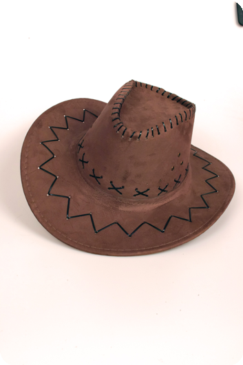 Cowboy hat brown deluxe