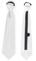 Cravate satin blanc