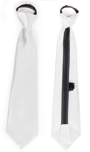 Cravate satin blanc