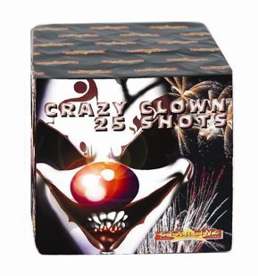 crazy clown fireworks battery 25 shots