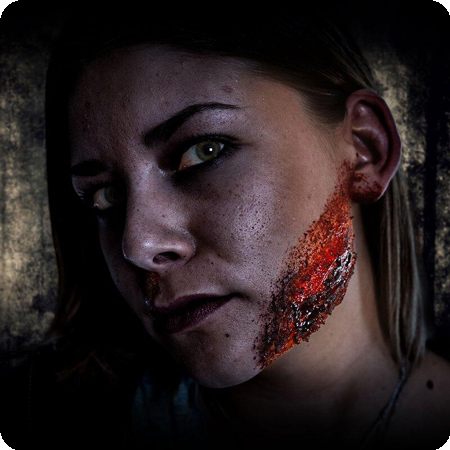 creepy schaafwonde special effect halloween