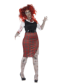 Curves zombie sexy schoolgirl halloween costume